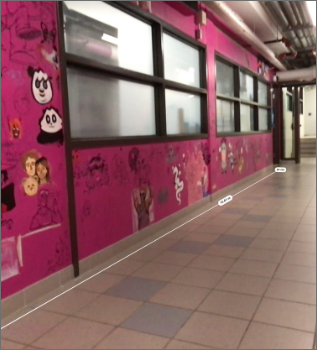 measurements of the entire right wall