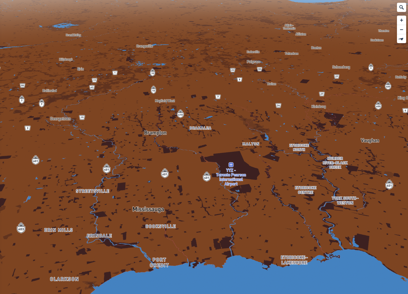 Map overview of parks